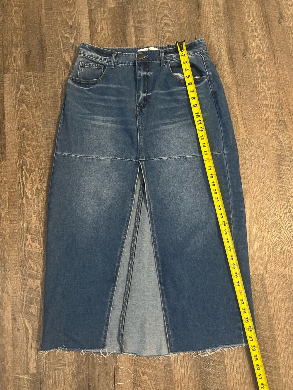 Flying Angel Women’s Size 15/32 Dark Blue Stretch Denim Jean Skirt
